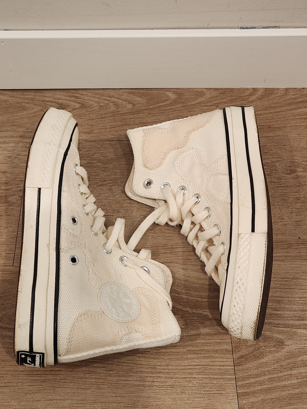 Converse Chuck 70 High Top Textured Tonal Camo Canvas Sneakers Off White Sz 5 - Picture 9 of 12